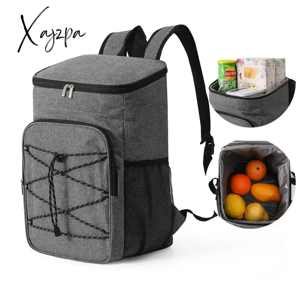 18L Ar livre acampamento Insulated Cooler Backpack Aluminum Foil Thermal Backpack Picnic Cooler Bag for Camping