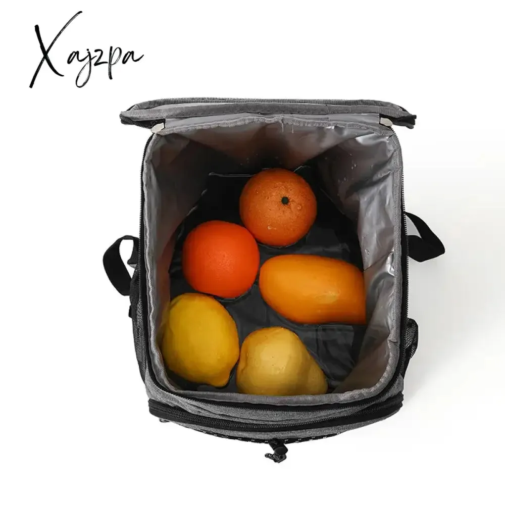 18L Ar livre acampamento Insulated Cooler Backpack Aluminum Foil Thermal Backpack Picnic Cooler Bag for Camping