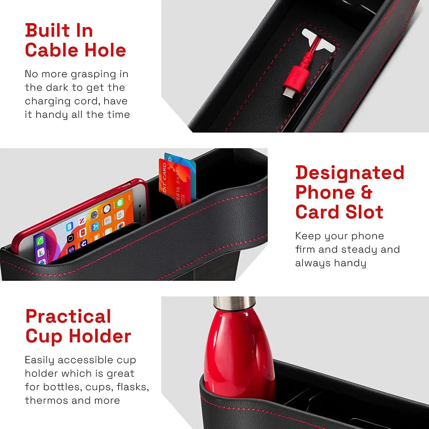 2-Pack: PerPlus Car Seat Gap Filler Organizer