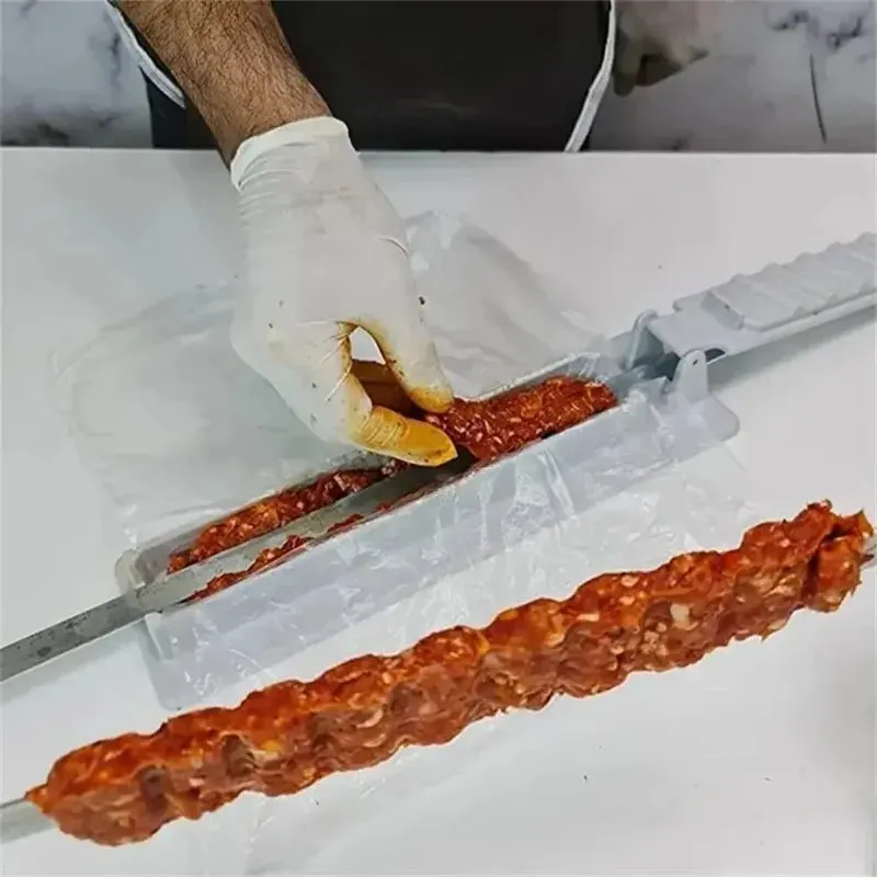 21 Inch Long Flat Stainless Steel Professional Grilling BBQ Skewer