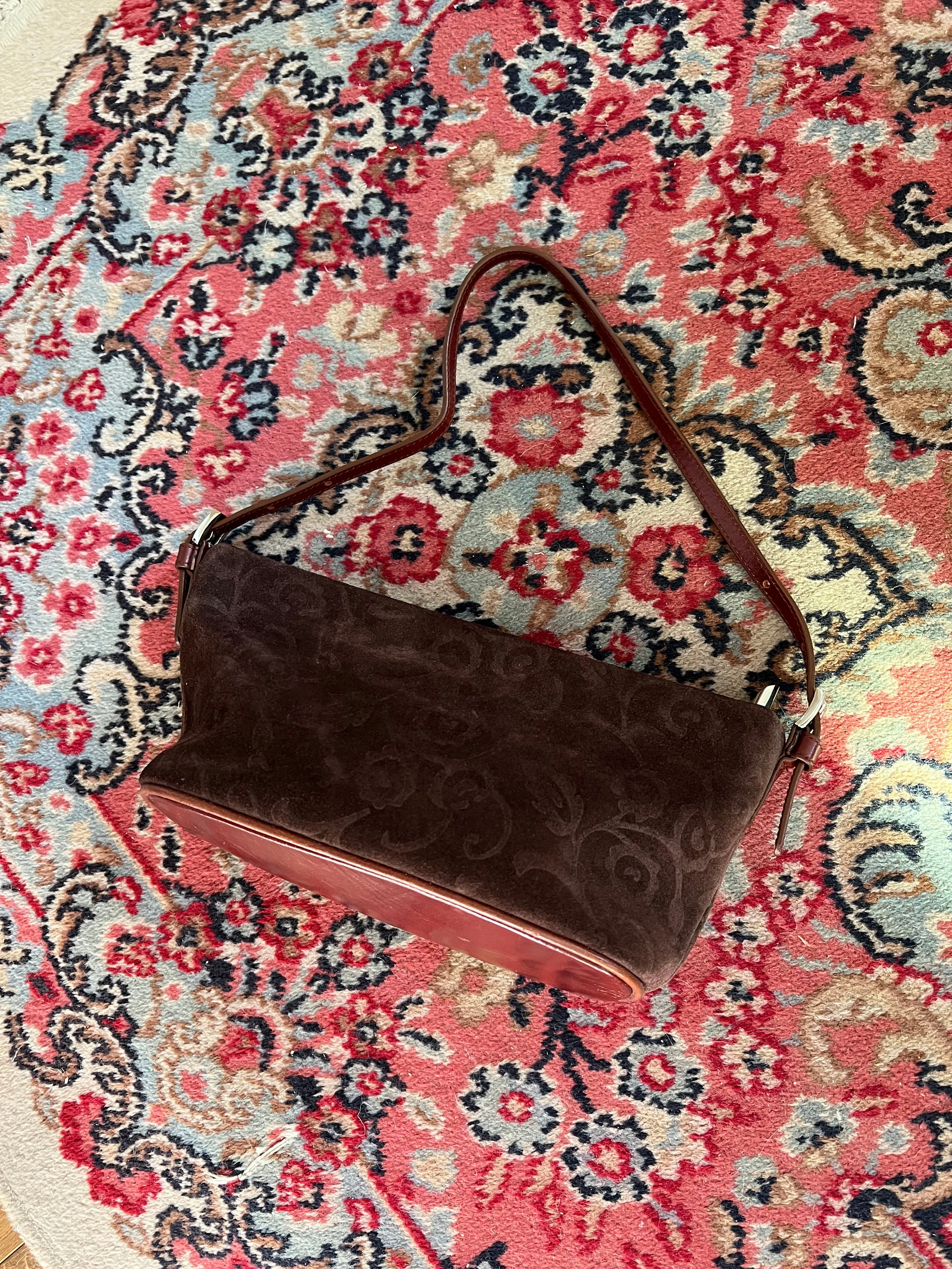 90’s Brown Suede Mini Bag