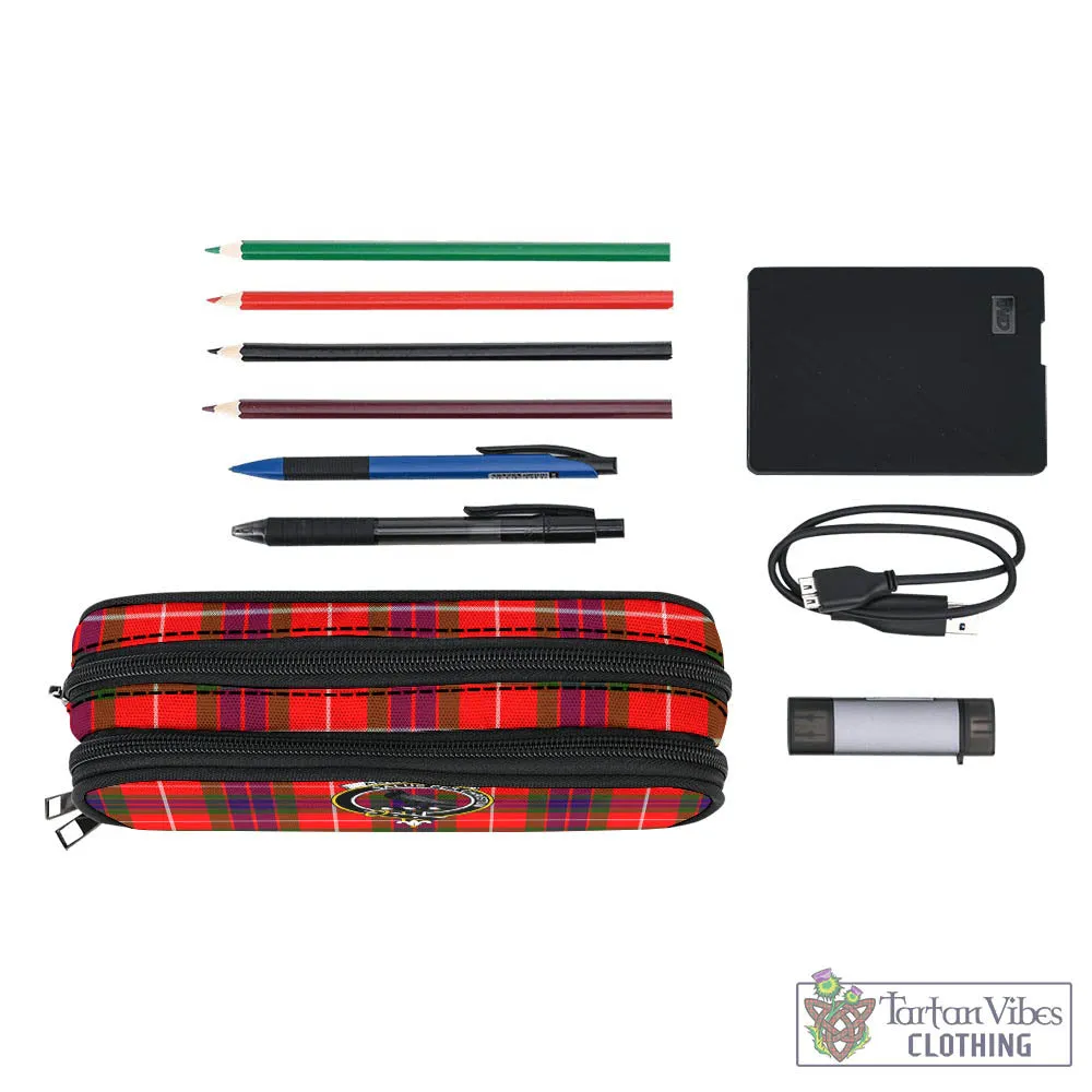 Abernethy Tartan Pen and Pencil Case with Family Crest