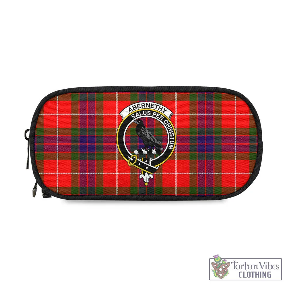 Abernethy Tartan Pen and Pencil Case with Family Crest