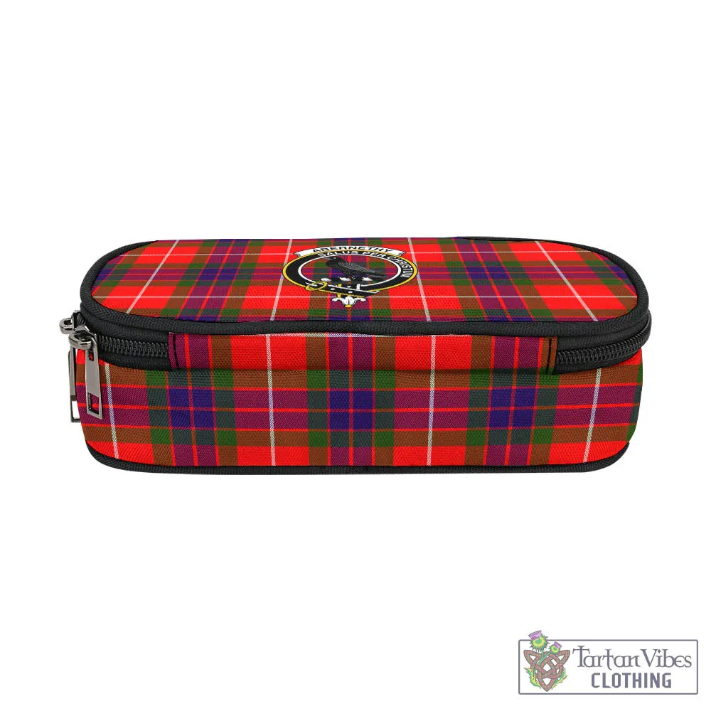 Abernethy Tartan Pen and Pencil Case with Family Crest