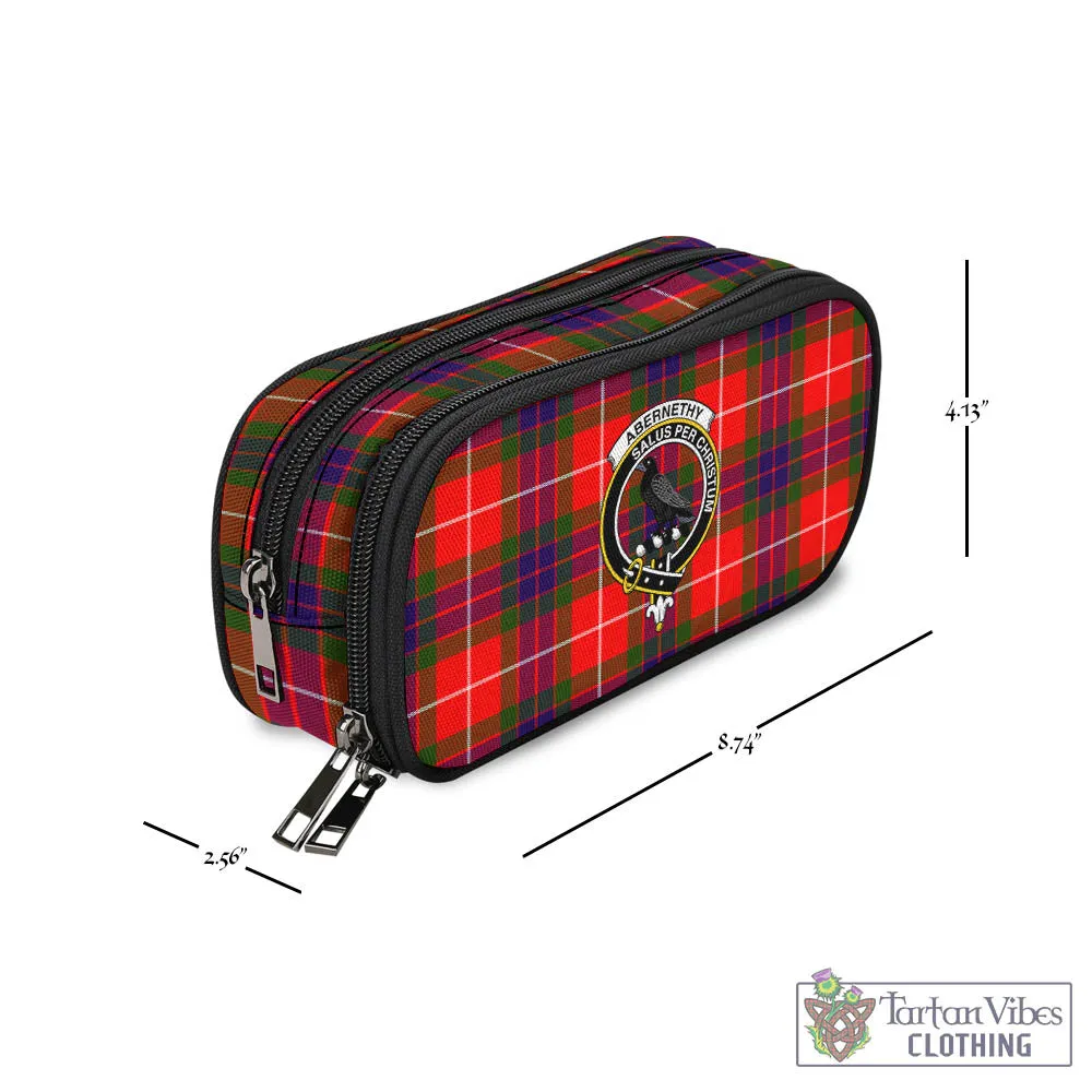 Abernethy Tartan Pen and Pencil Case with Family Crest