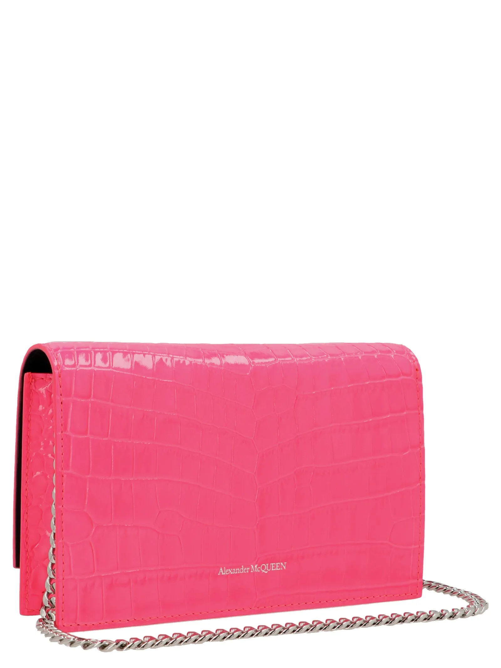 Alexander McQueen Embossed Small Skull Crossbody Bag