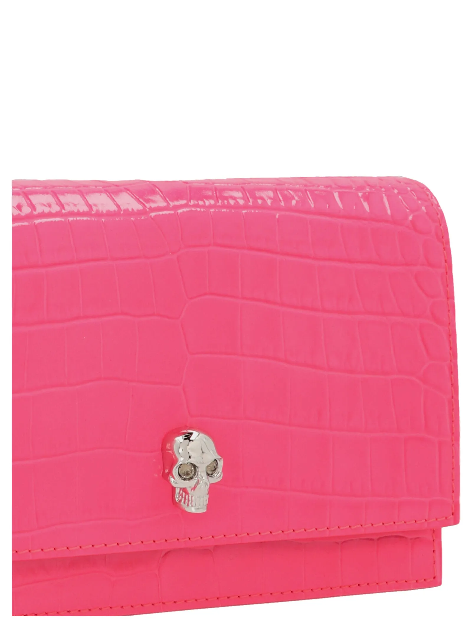 Alexander McQueen Embossed Small Skull Crossbody Bag