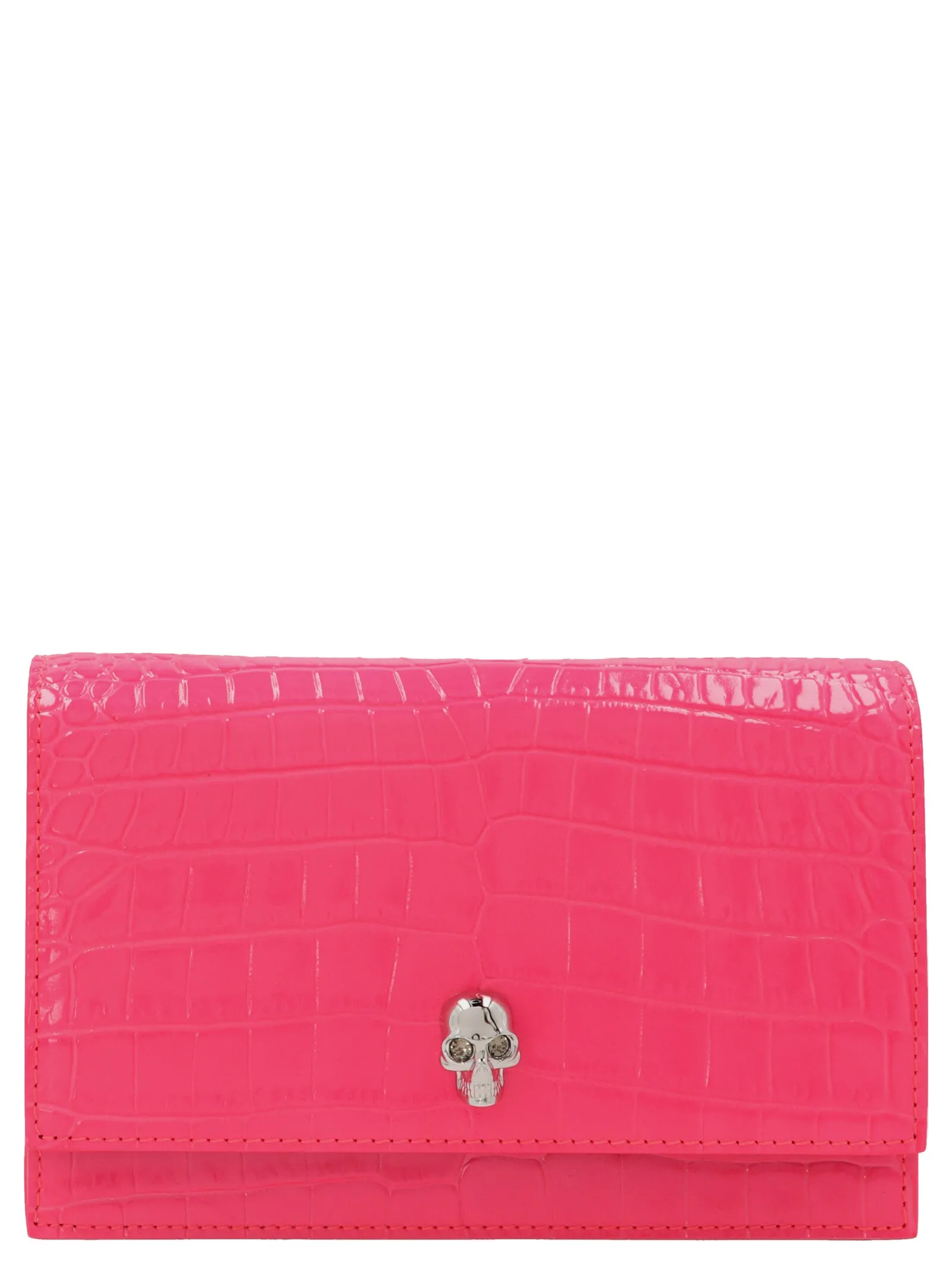 Alexander McQueen Embossed Small Skull Crossbody Bag