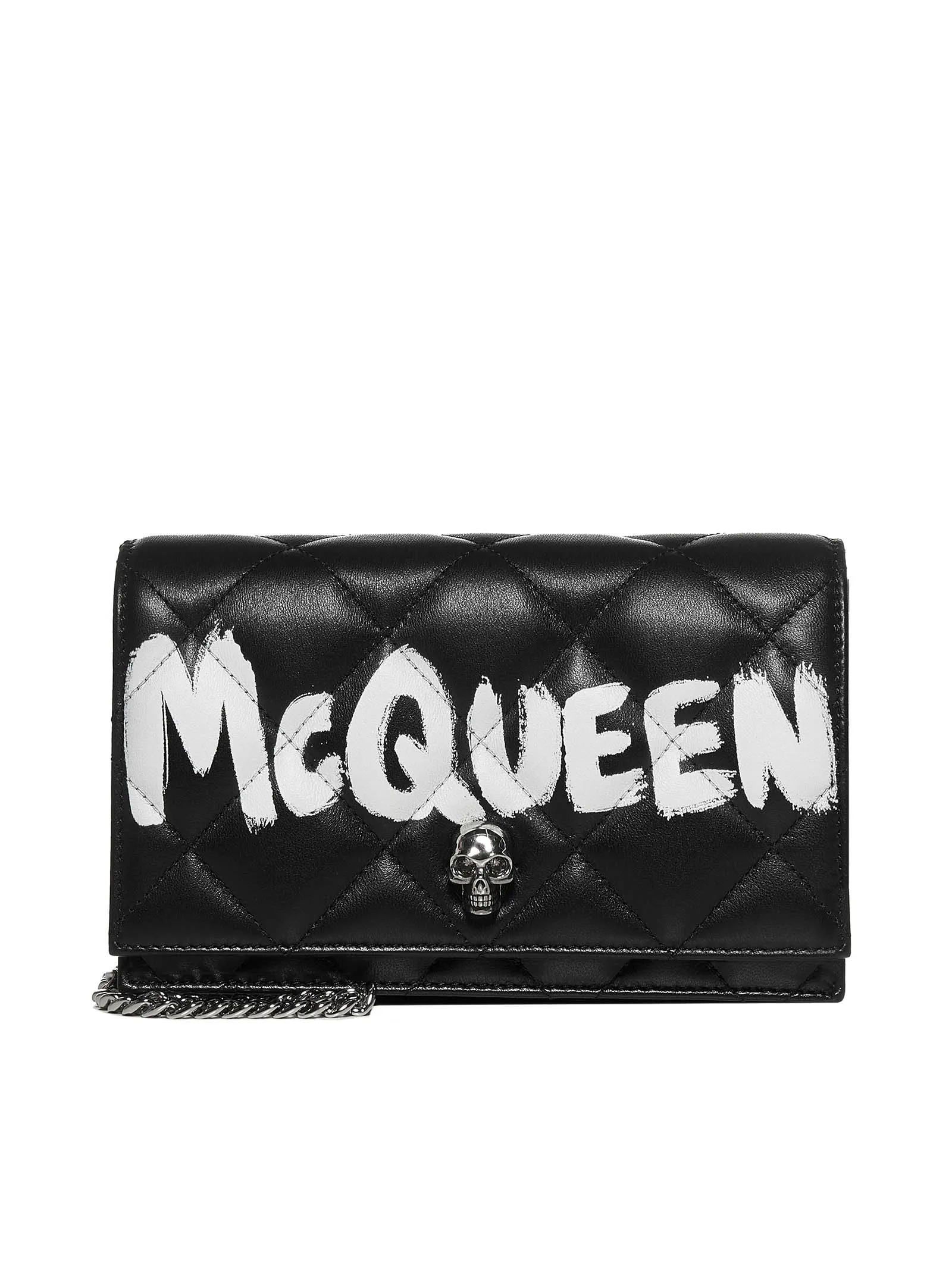 Alexander McQueen Graffiti Logo Quilted Crossbody Bag