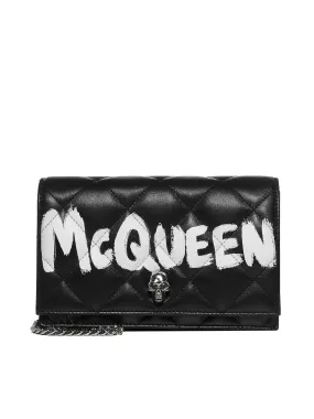 Alexander McQueen Graffiti Logo Quilted Crossbody Bag