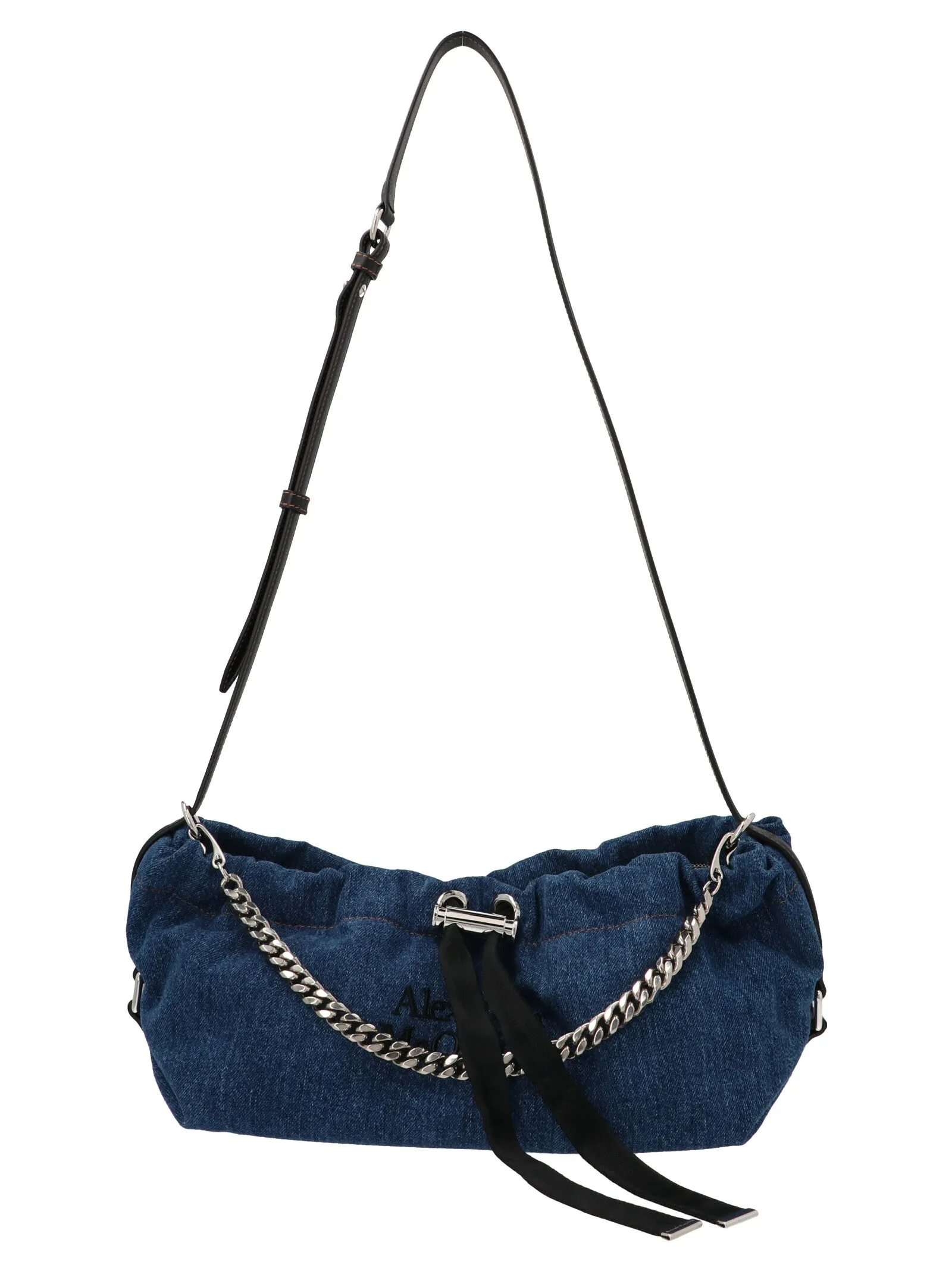Alexander McQueen Logo Embroidered Mini Shoulder Bag