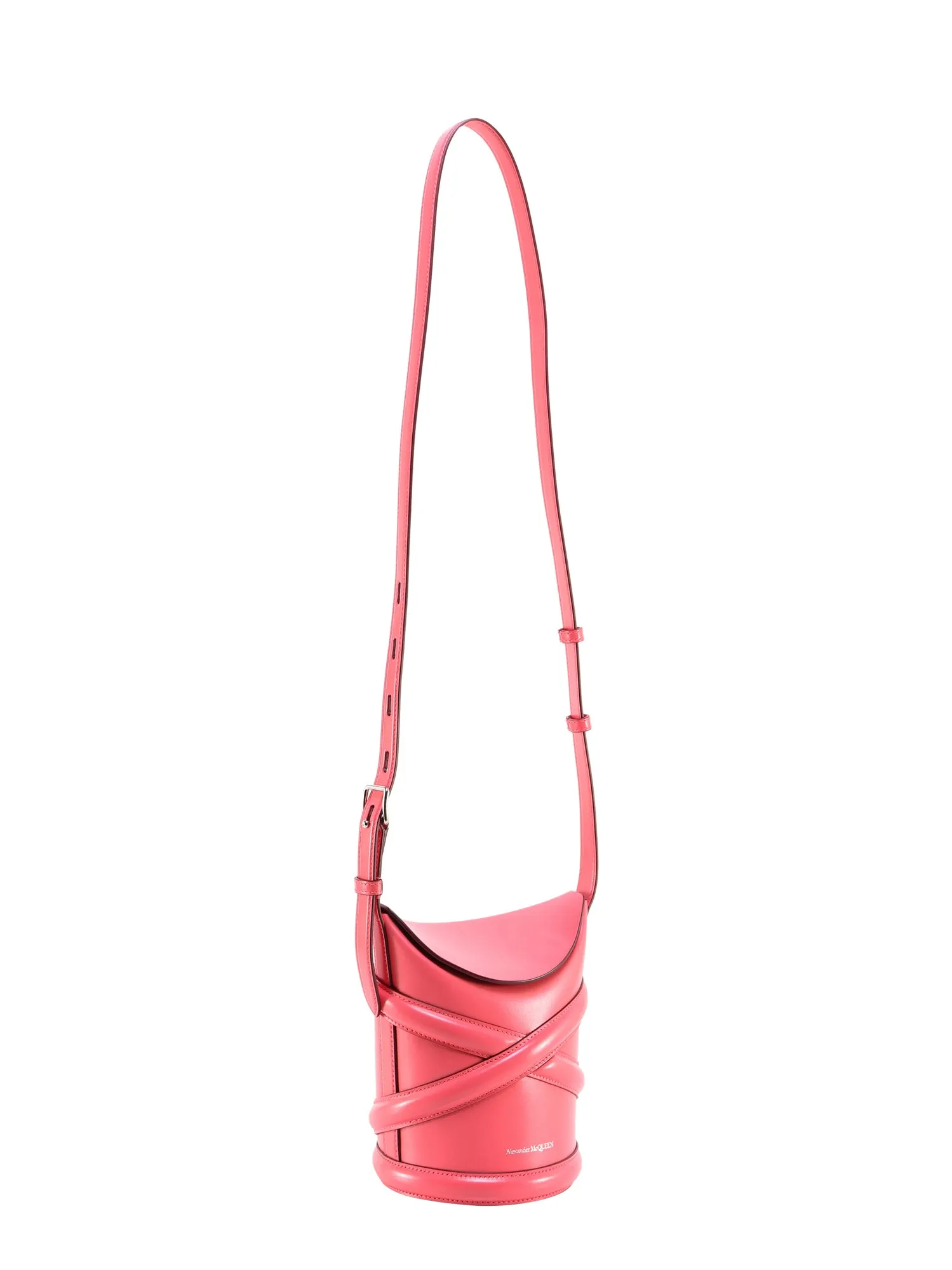 Alexander McQueen The Curve Logo Detailed Shoulder Bag