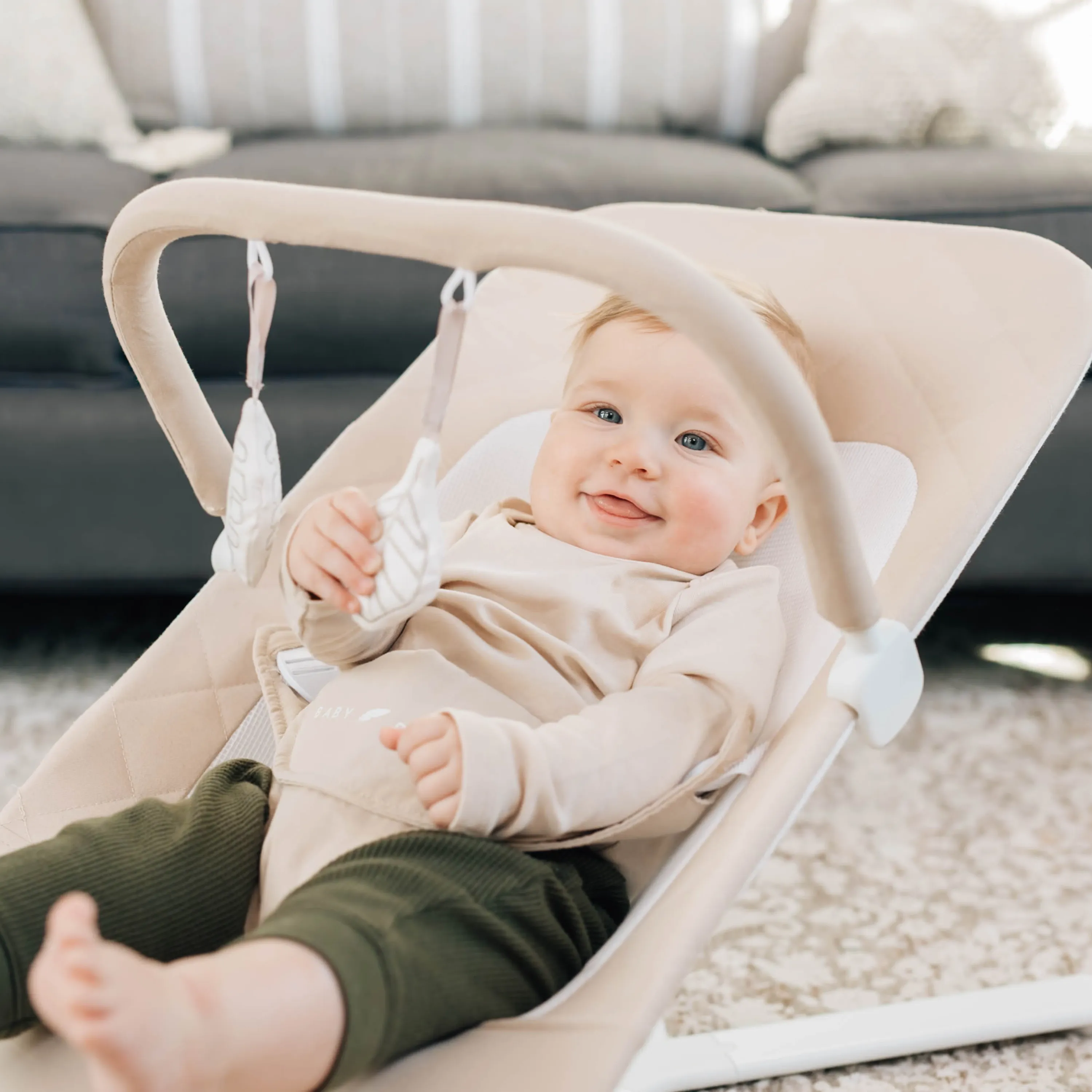 Alpine Organic Deluxe Portable Bouncer - Organic Oat