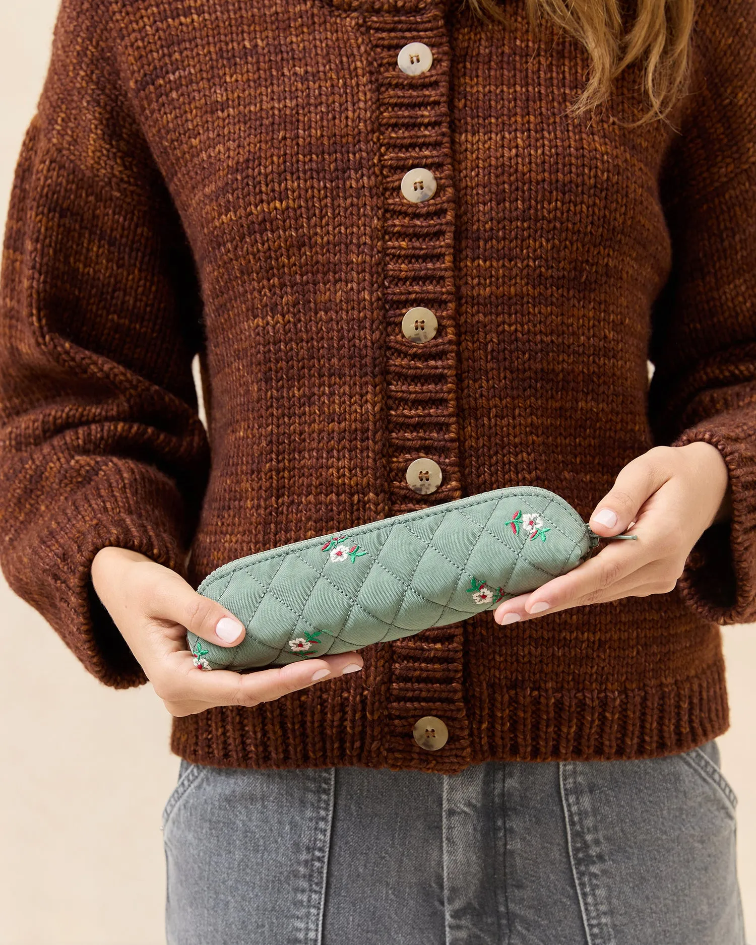 Amorette Sage Pencil Case