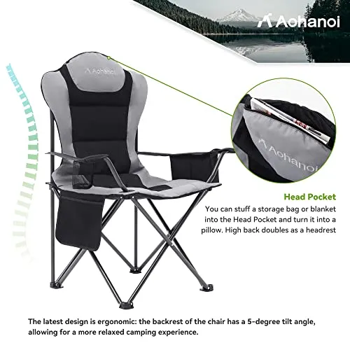 Aohanoi Camping Chair, Camping Chairs 2 Pack Camp Chairs