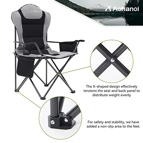 Aohanoi Camping Chair, Camping Chairs 2 Pack Camp Chairs