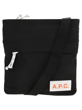 A.P.C. Logo Patch Zipped Shoulder Bag