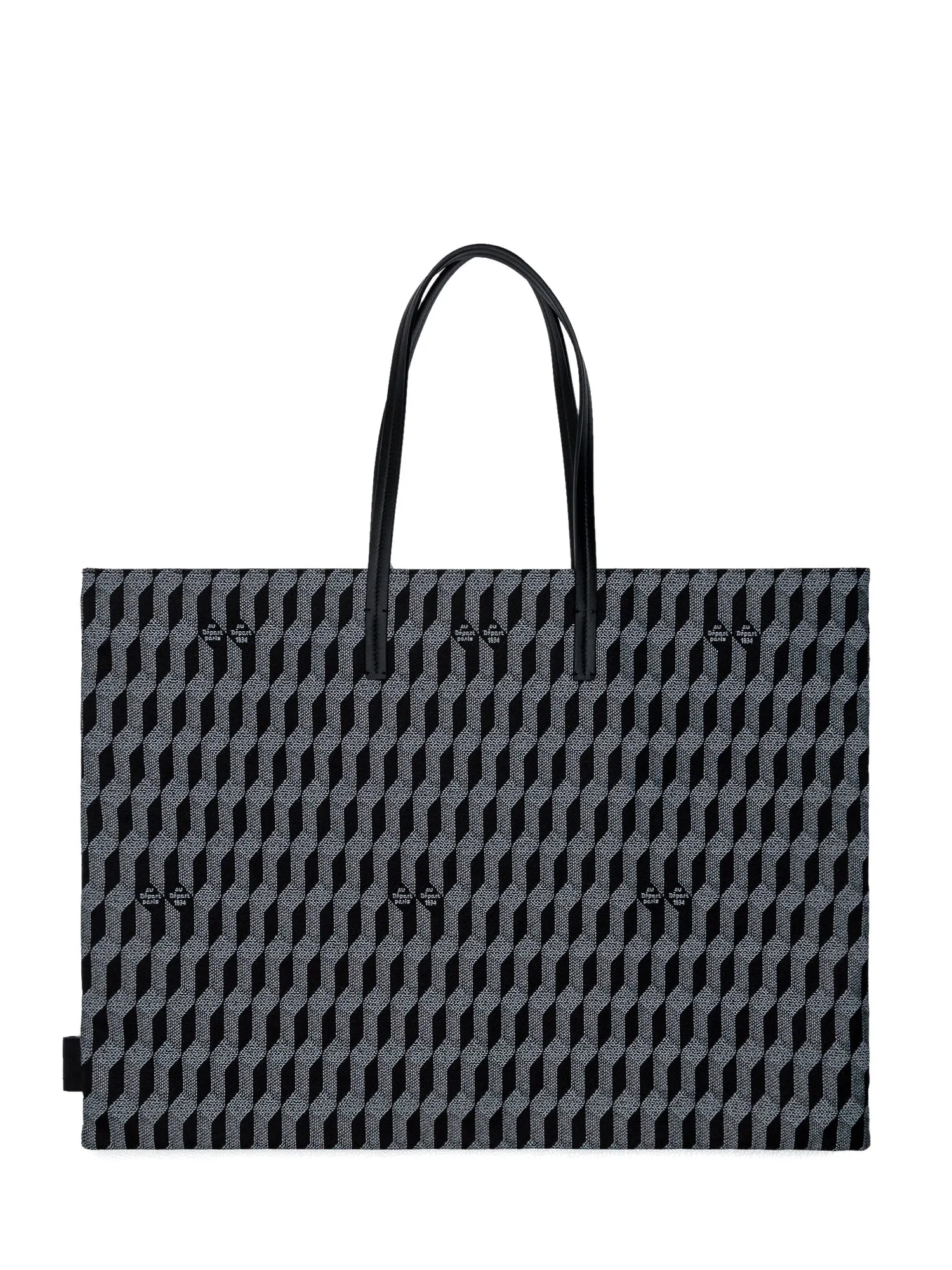 Au Départ Geometric Printed Tote Bag