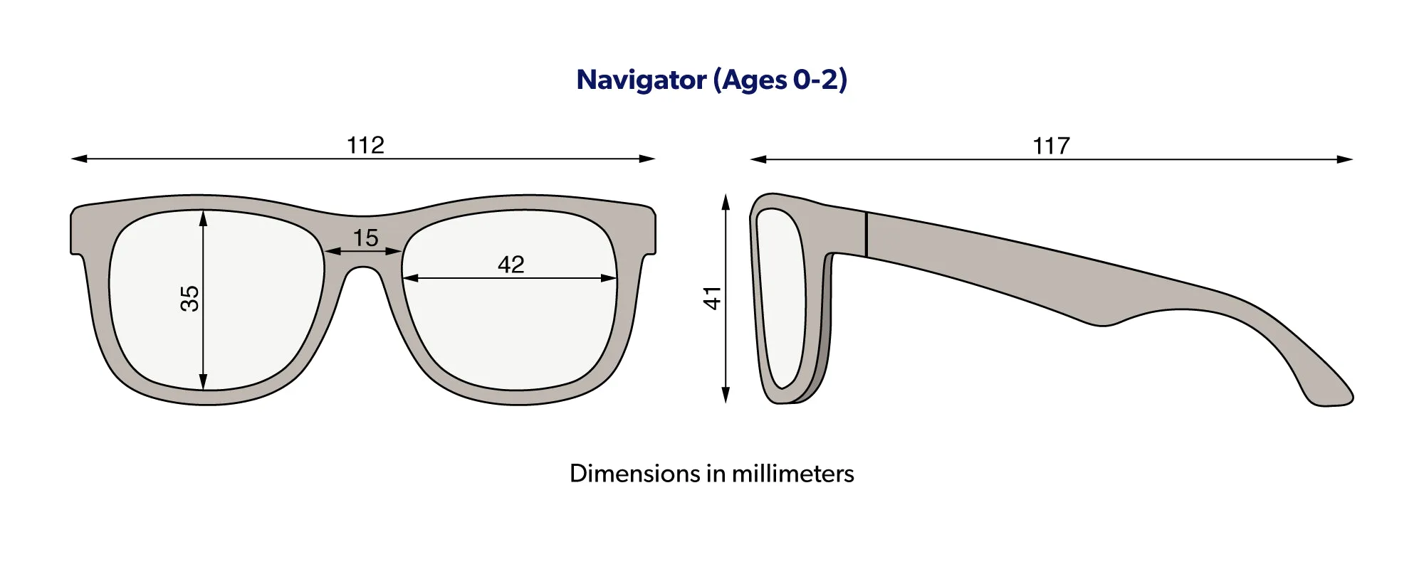 Babiators Kids Polarized Navigator Sunglasses Hipster w/ Mirrored Lens