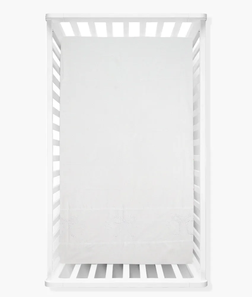 Baby Cot Sheet – Classic White Theme