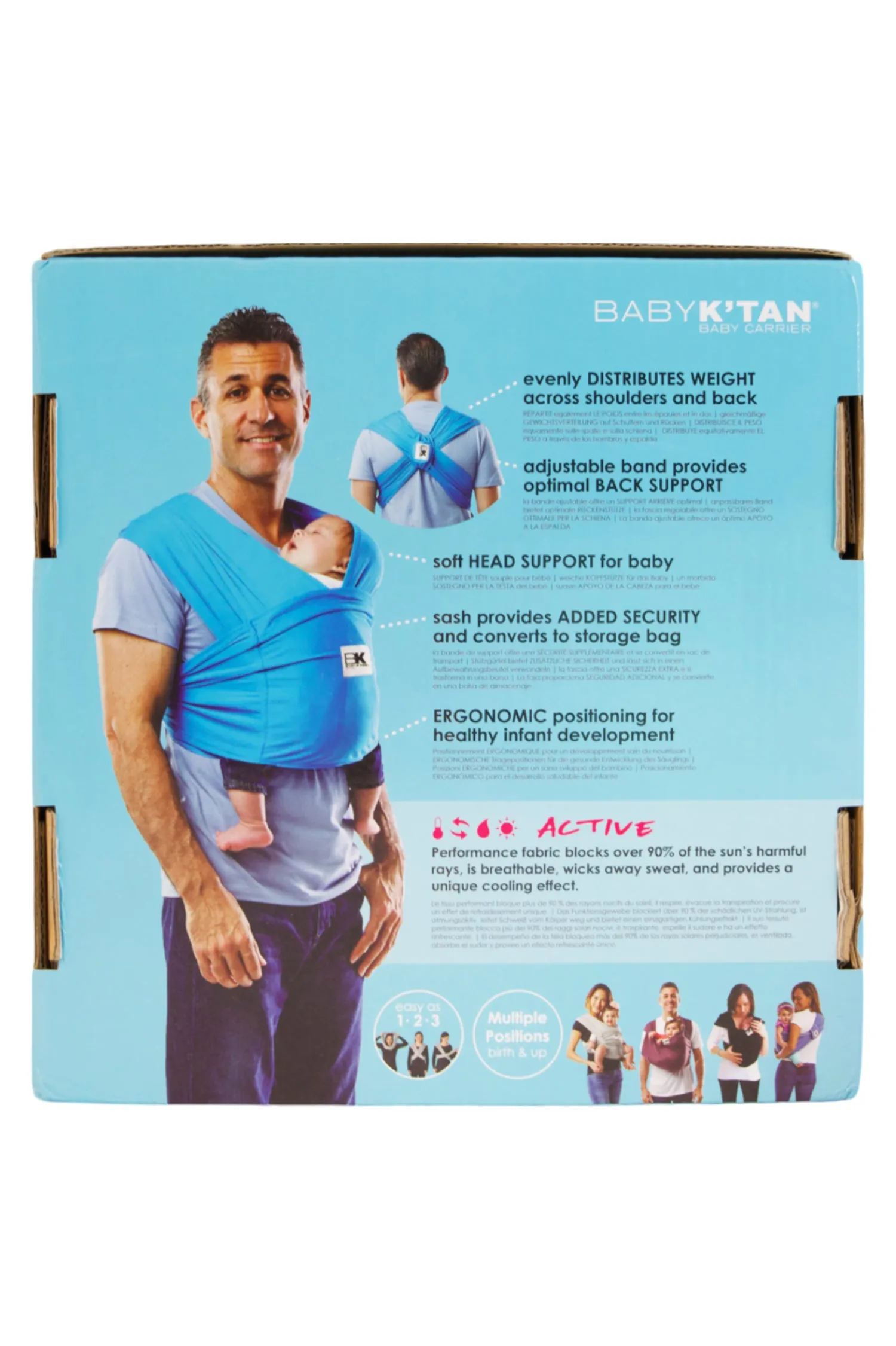 Baby K'tan Active Yoga Carrier - Heather Black - S