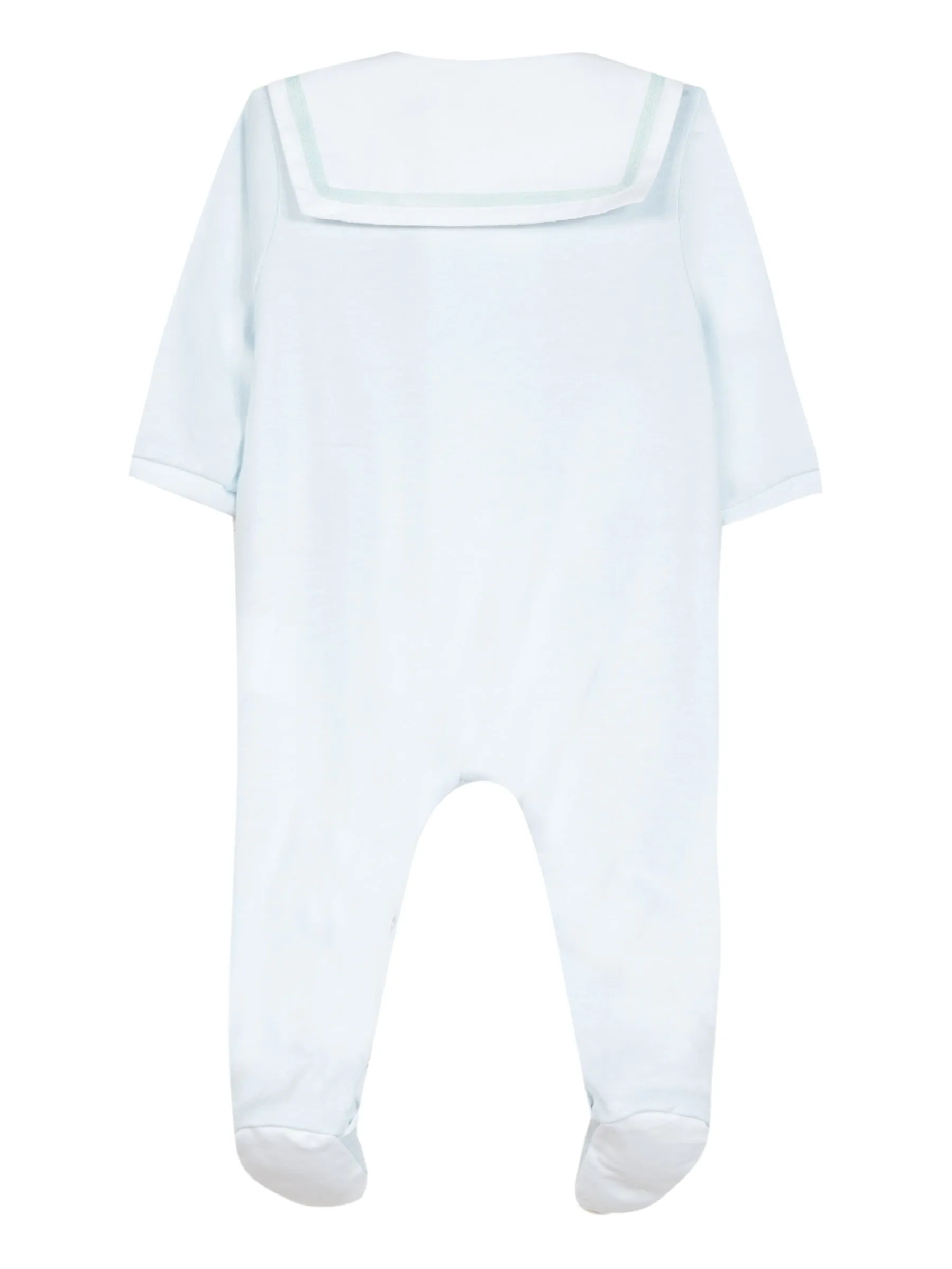 Babygrow - Sky blue cotton with pointed collar