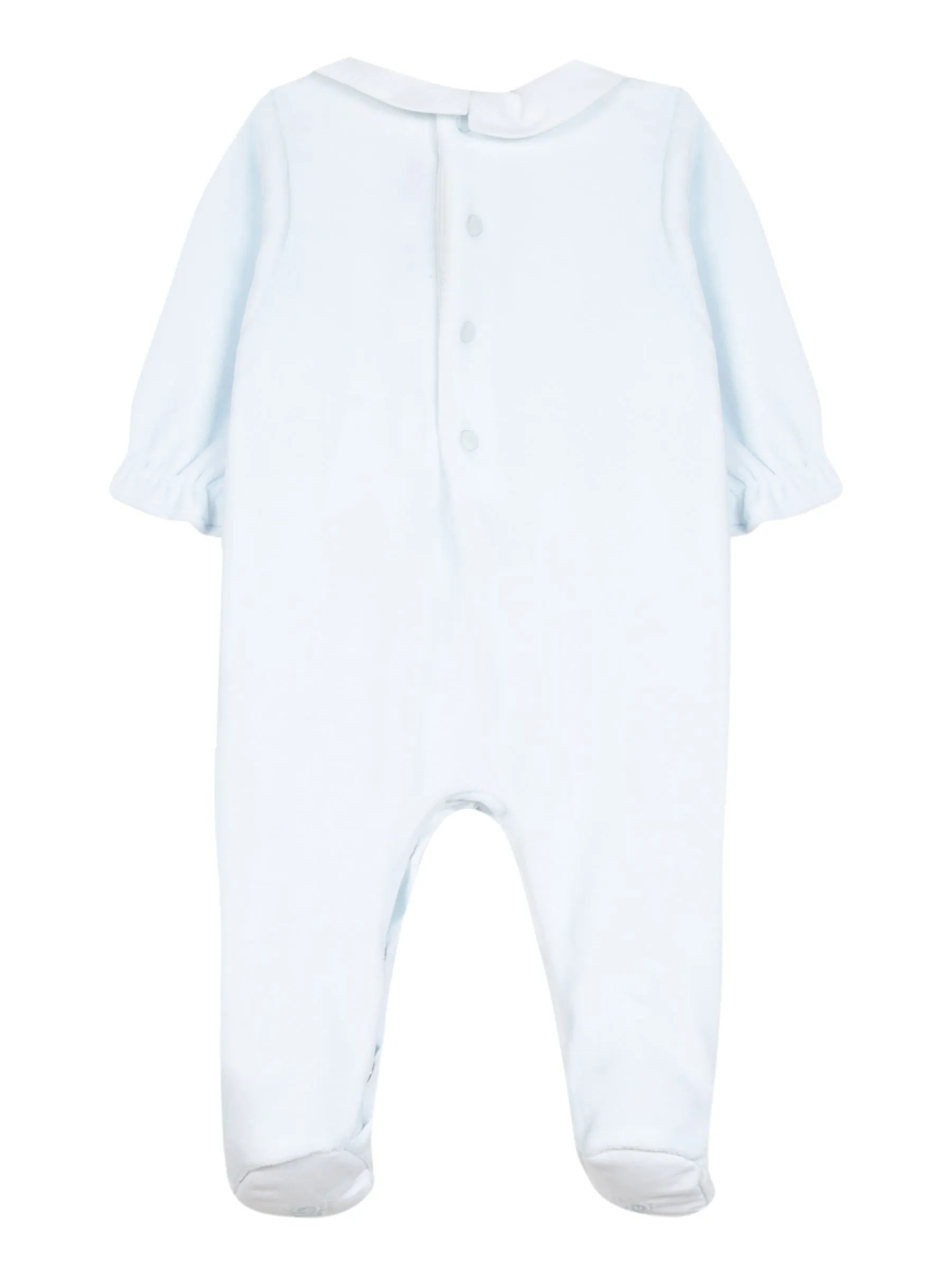 Babygrow - Sky blue velour knit