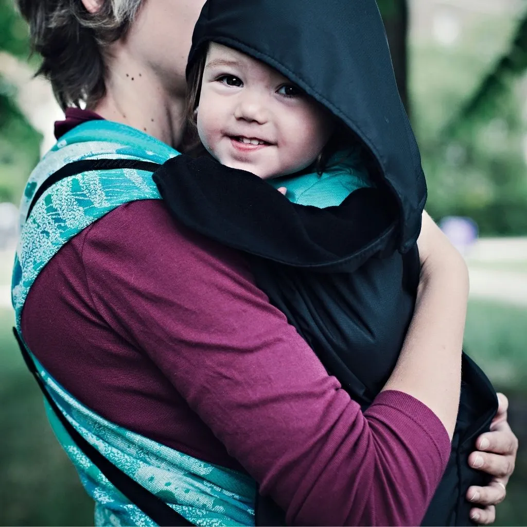 BabyWearing Fleece-lined Cover - PLAIN BLACK