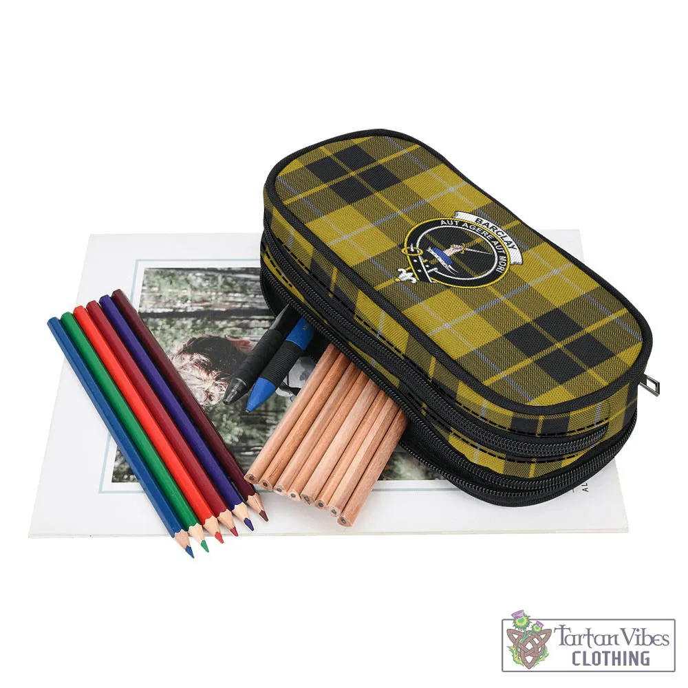 Barclay Dress Tartan Pen and Pencil Case with Family Crest