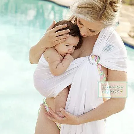 Beachfront Baby Water Ring Sling White Wave
