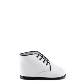Beberlis White Textured Baby Bootie