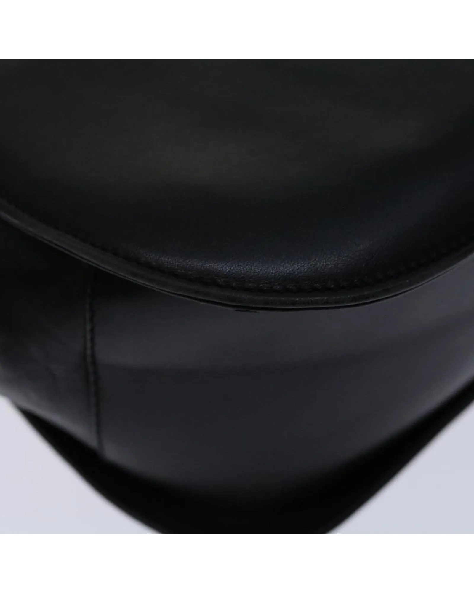 Black Leather Hand Bag by Italian Designer