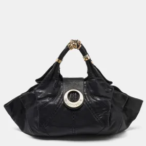 Black Leather Rings Hobo