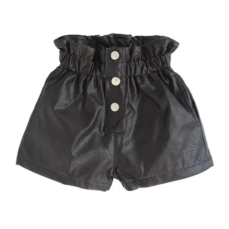 Black Leather Shorts