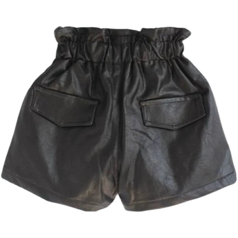 Black Leather Shorts