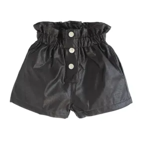 Black Leather Shorts