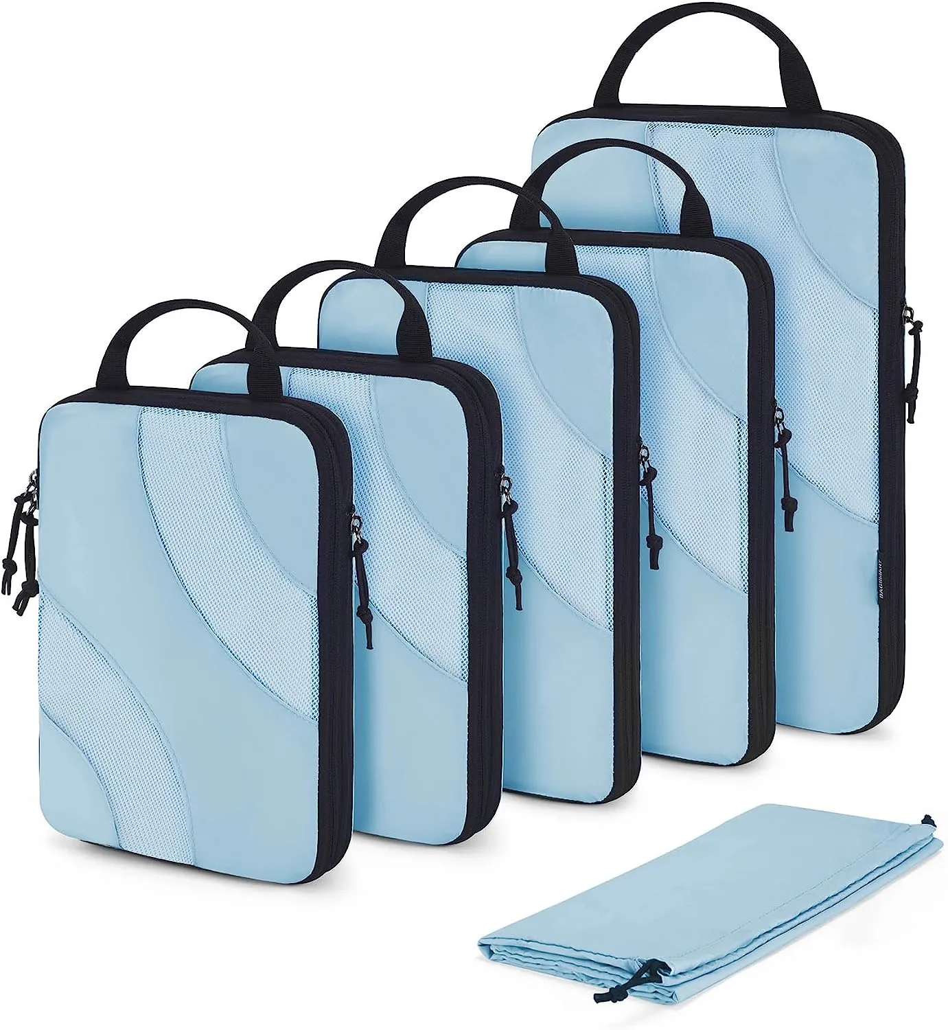 Blushbees® 6-Piece Compression Packing Cubes Set - White Opal