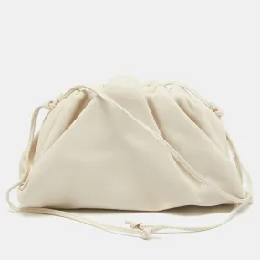 BOTTEGA VENETA Off White Leather Mini The Pouch Bag