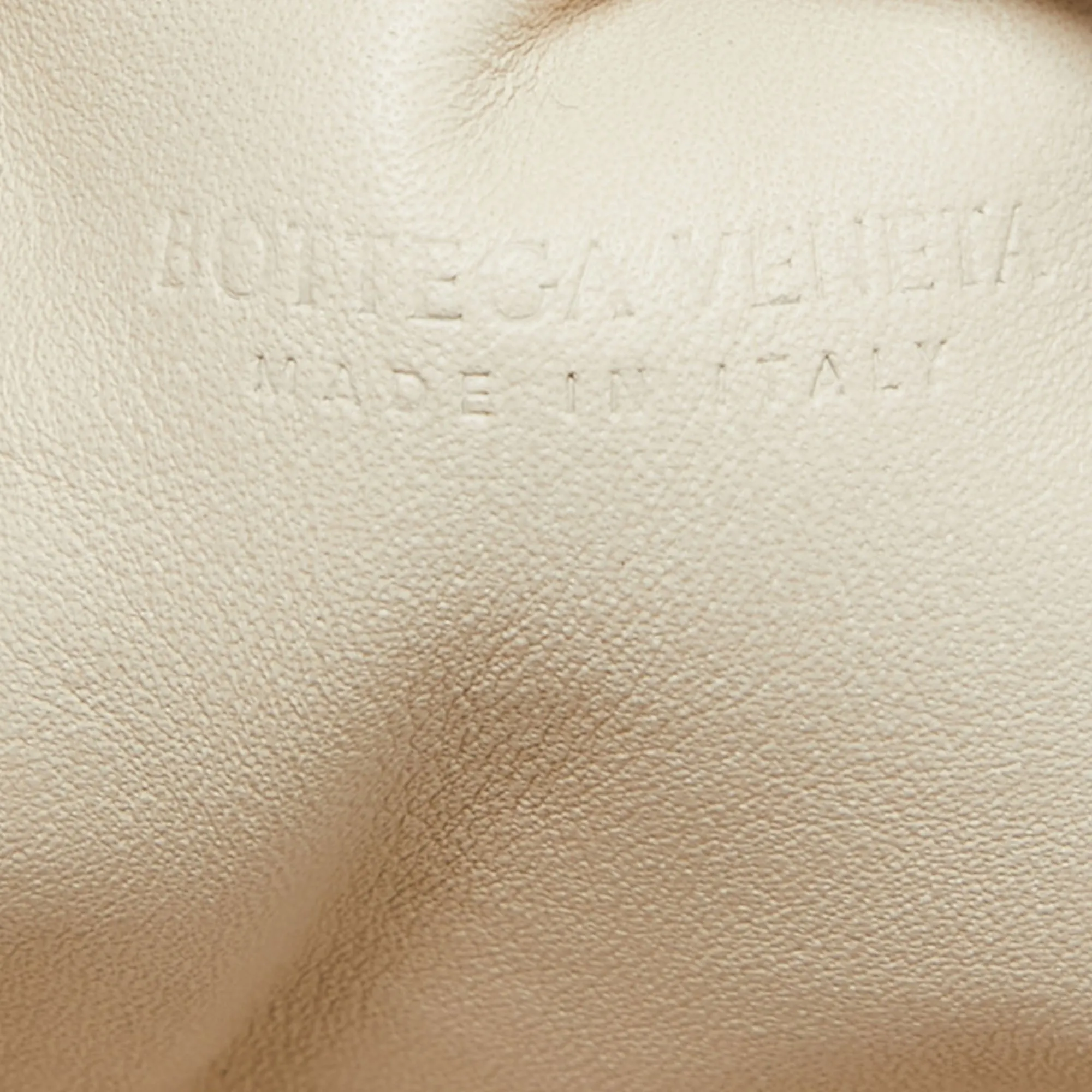 BOTTEGA VENETA Off White Leather Mini The Pouch Bag