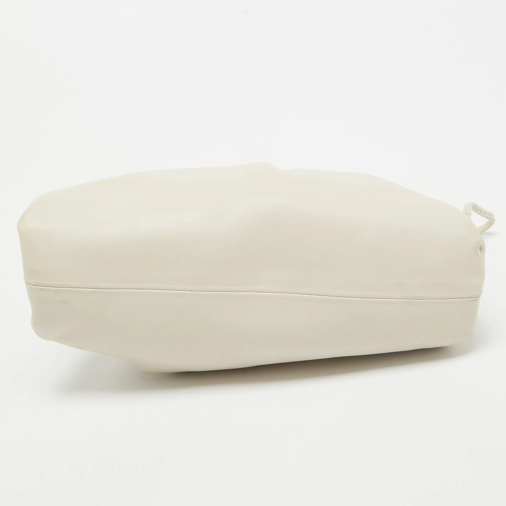BOTTEGA VENETA Off White Leather Mini The Pouch Bag