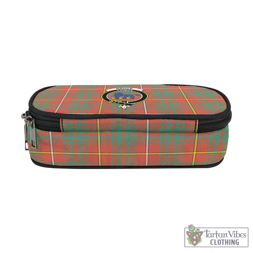 Bruce Ancient Tartan Pen and Pencil Case with Family Crest