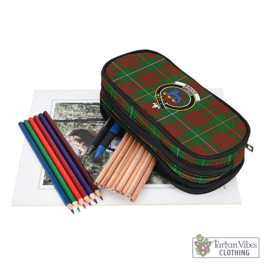 Bruce Hunting Tartan Pen and Pencil Case with Family Crest