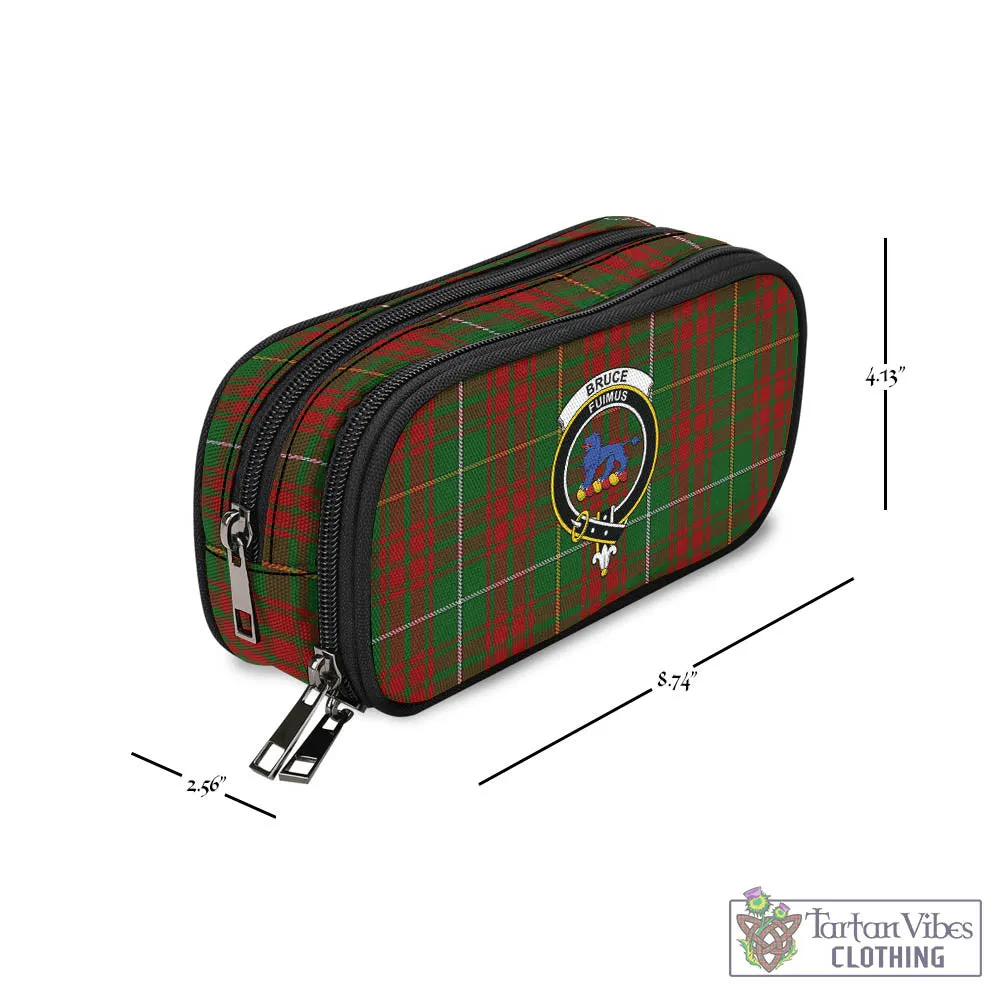 Bruce Hunting Tartan Pen and Pencil Case with Family Crest