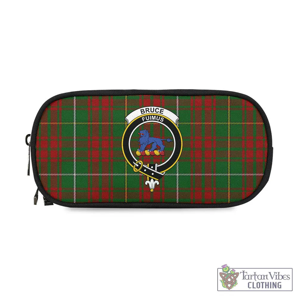 Bruce Hunting Tartan Pen and Pencil Case with Family Crest