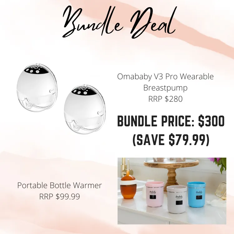 Bundle Deal: Omababy V3 Wearable Breastpump & Portable Bottle Warmer