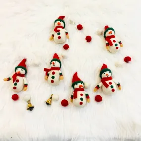 Christmas Snowman Felt Hanging with Bell