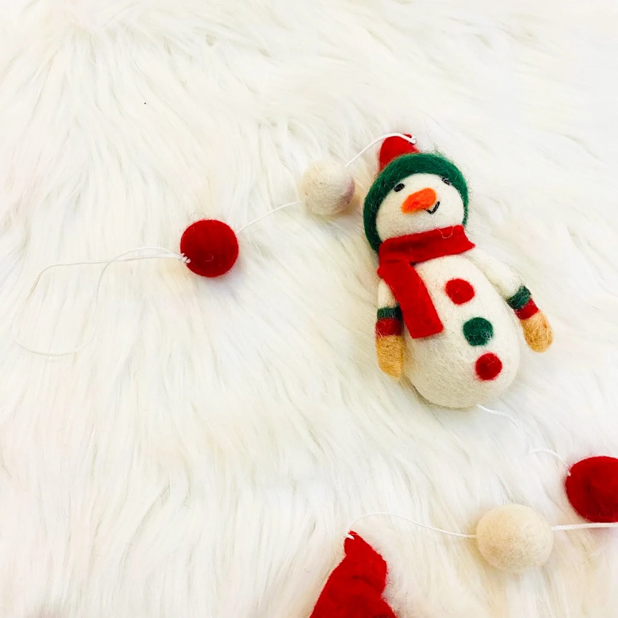 Christmas Snowman Felt Hanging with Bell