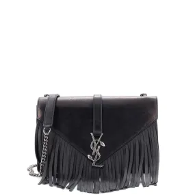 Classic Monogram Fringe Crossbody Bag Leather Medium