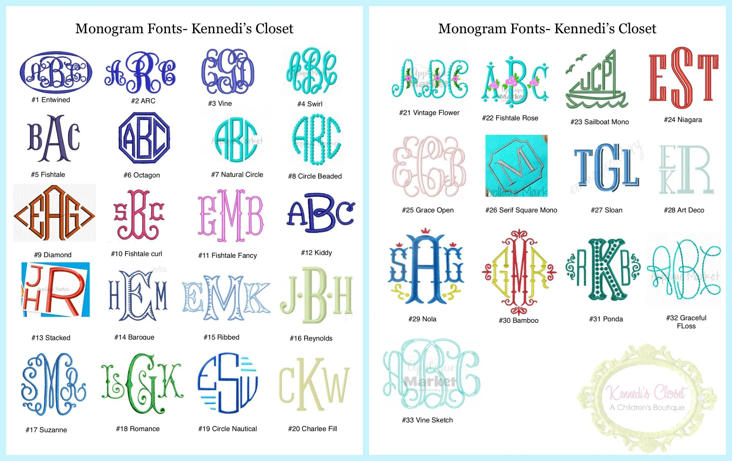 Classic Monogrammed Bib