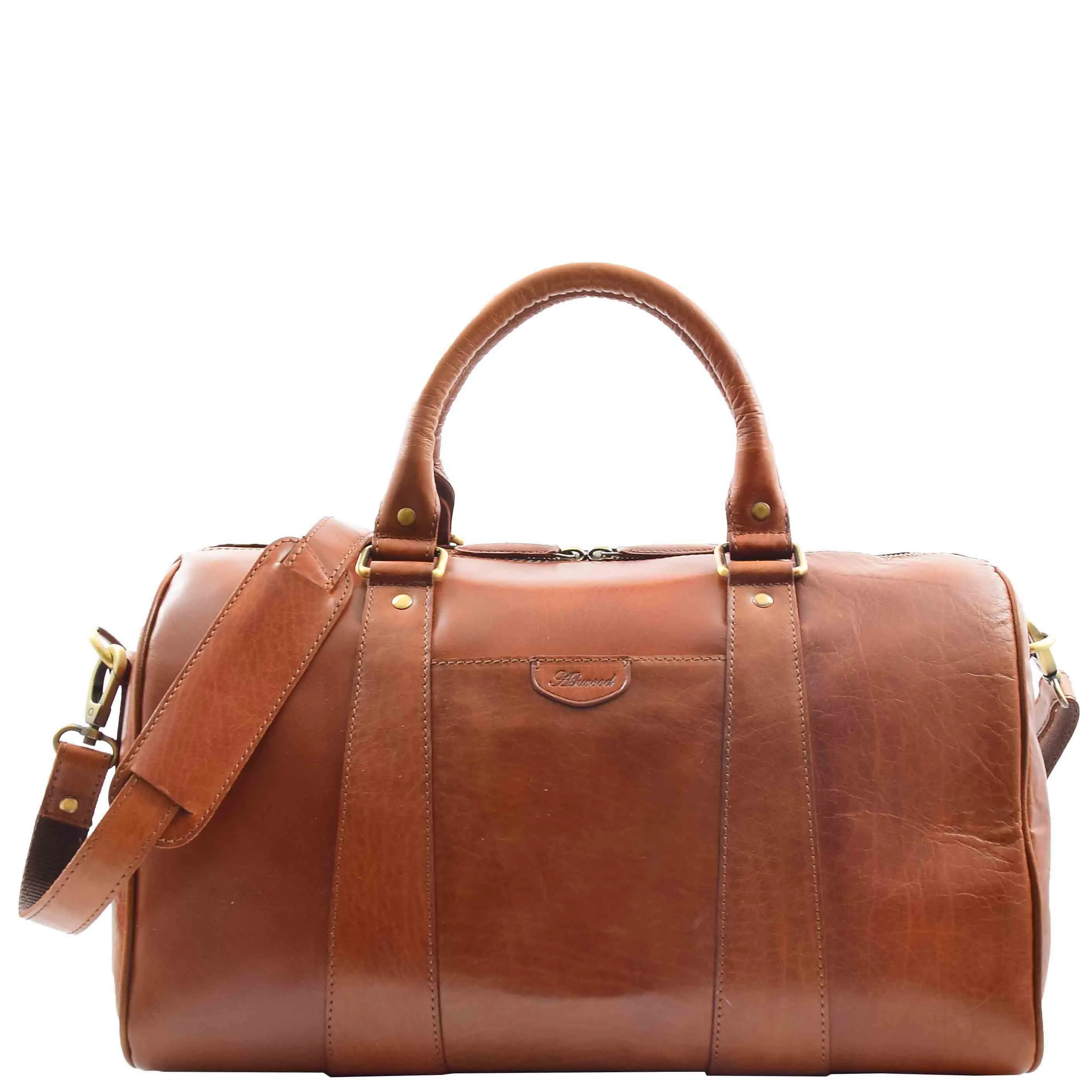 Classic Two Tone Weekend Bag Genoa Cognac
